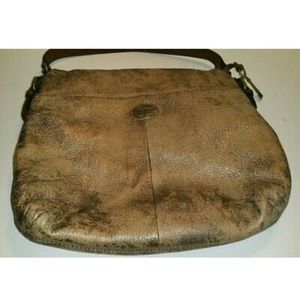 Leather fossil hobo bag